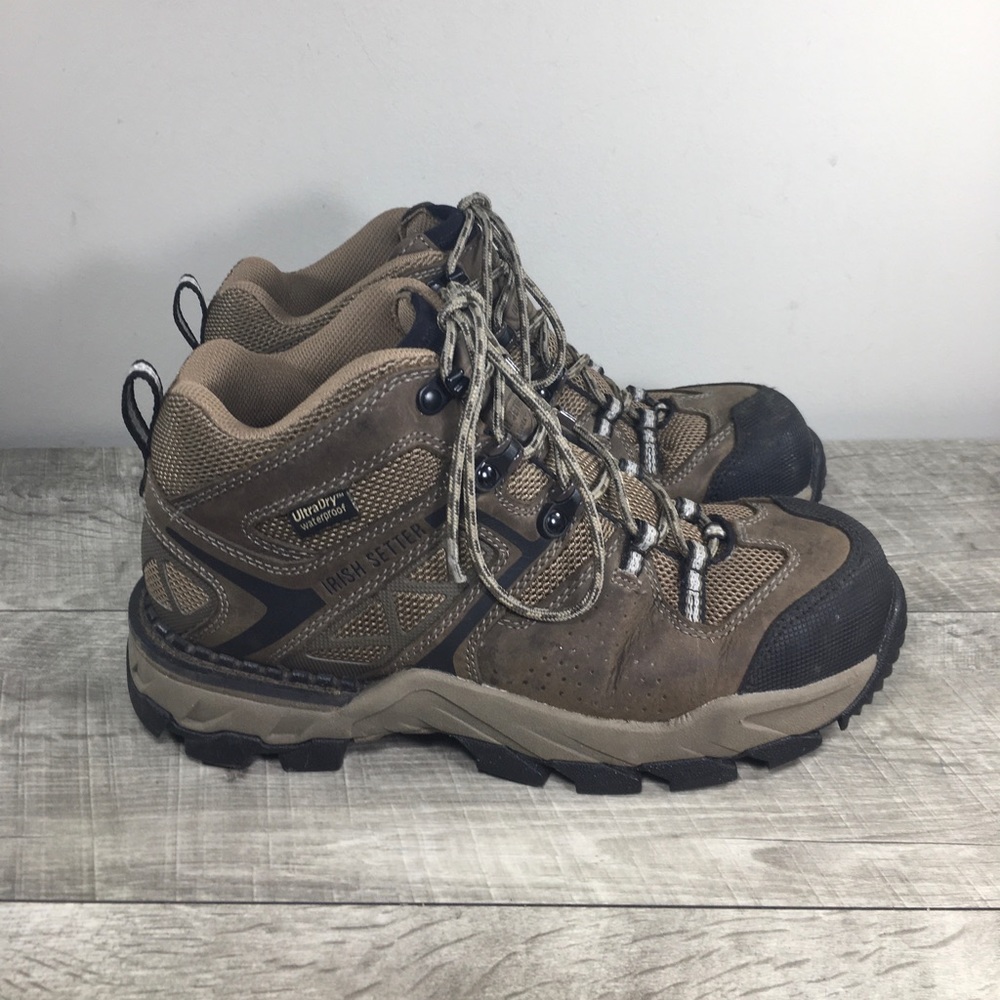 Irish Setter 83224 Crosby Waterproof Safety Toe Womens Work Leather Boots Size 8